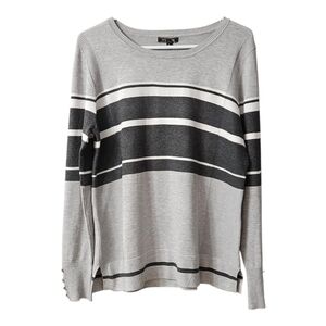 Lety & Me Elsie Side Ribbed Pullover NWT Women's Large Gray Stitch Fix
